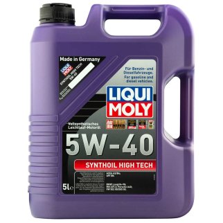 Масло моторное LIQUI MOLY SYNTHOIL HIGH-TECH A3/B4 SN 5W40 5л синт. фото