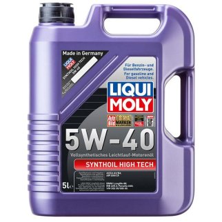 Масло моторное LIQUI MOLY SYNTHOIL HIGH-TECH A3/B4 SN 5W40 5л синт. фото 2 Масло моторное LIQUI MOLY SYNTHOIL HIGH-TECH A3/B4 SN 5W40 5л синт. фото 2