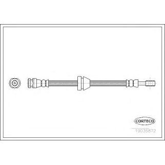 Шланг тормозной CHEVROLET: AVEO Наклонная задняя часть 1.2/1.4 08-, AVEO седан 1.2/1.4 05-, KALOS 1.2/1.4/1.4 16V 05-, KALOS седан 1.4 16V 05-  DAEWOO: KALOS 1.2/1. фото