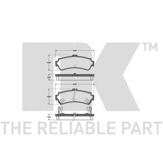 Колодки тормозные дисковые задние с звуковым предупреждением износа / NISSAN Almera-I 95~00 фото