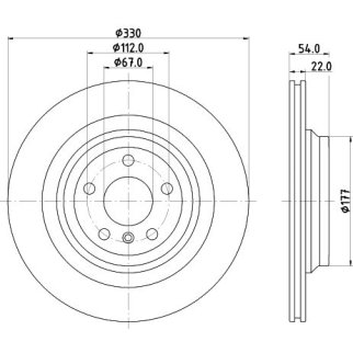 Диск торм. для а/м Mercedes GLE (W166) (15-)/M (W166) (11-) зад. d=330 (перф./окраш.) (DF 190415) фото 3