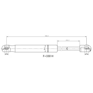Упор газовый (амортизатор) для а/м SsangYong Kyron (05-) (капота) (GS 1701) фото 3