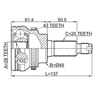 ШРУС наружный FEBEST 0710-IGNA43 фото 2