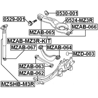 Сайлентблок FEBEST MZAB-064 фото 2