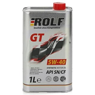 Масло моторное ROLF GT 5W40 A3/B4 SN/CF (метал.) синт. 1л фото