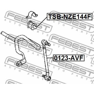 Втулка переднего стабилизатора FEBEST TSB-NZE144F фото