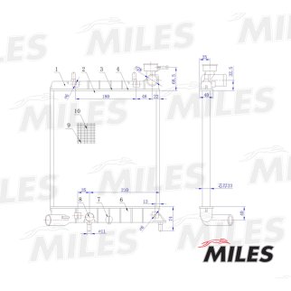 Радиатор основной MILES ACRM007 фото
