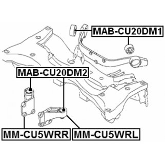 Кронштейн дифференциала FEBEST MM-CU5WRL фото 2