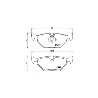 Колодки тормозные задние к-кт brembo P 06 023 фото