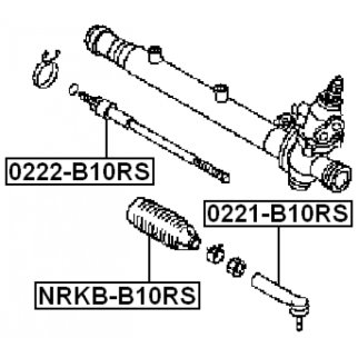 Тяга рулевая FEBEST 0222-B10RS фото 2