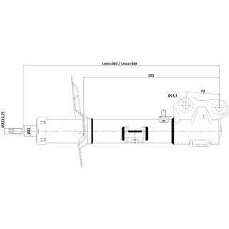Амортизатор передний FEBEST 04110-006FL фото 2