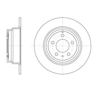 6411.00_диск тормозной задний! Volvo 850/S70/V70 2.0/2.3/2.8/2.4TD 91-05 фото