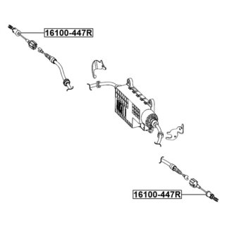 ТРОС РУЧНОГО ТОРМОЗА FEBEST 16100-447R фото 2