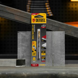 Сверло спиральное по металлу 5,5 x 93мм, Р6М5, Golden Tip, многогранная заточка// Denzel фото 6