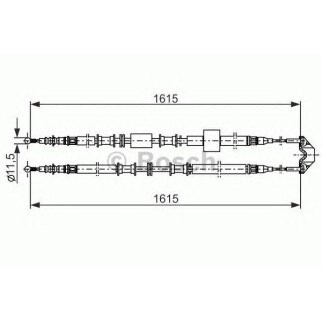 Трос стояночного тормоза BOSCH 1 987 477 935 фото