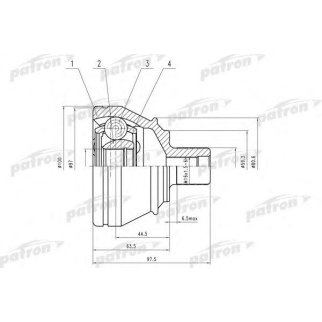 Шрус привода PATRON PCV1552 фото