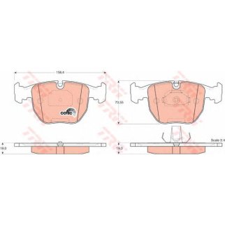 Колодки тормозные передние к-кт TRW GDB1261 фото