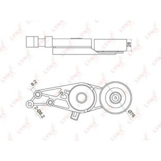 Ролик-натяжитель ручейкового ремня LYNXauto PT-3001 фото
