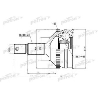 Шрус привода PATRON PCV3083 фото