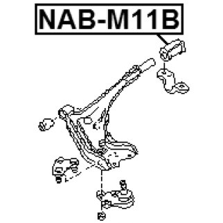Сайлентблок FEBEST NAB-M11B фото 2