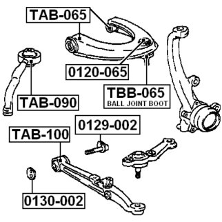Сайлентблок нижнего рычага FEBEST TAB-100 фото 2 Сайлентблок нижнего рычага FEBEST TAB-100 фото 2
