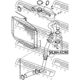Патрубок интеркулера FEBEST VLAH-XC90 фото