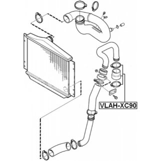 Патрубок интеркулера FEBEST VLAH-XC90 фото 2