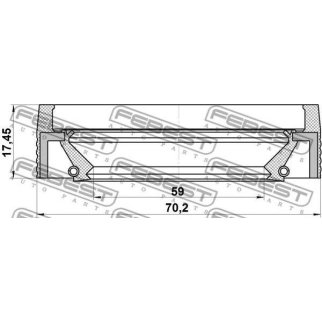 95MBS61700817X_сальник ступичный передний 61X70X8X17.4! Nissan Patrol GR (Y61) 97-10 фото