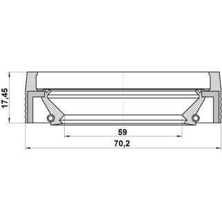 95MBS61700817X_сальник ступичный передний 61X70X8X17.4! Nissan Patrol GR (Y61) 97-10 фото 2