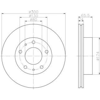 Диск тормозной передний вентилируемый MINTEX MDC1978 фото