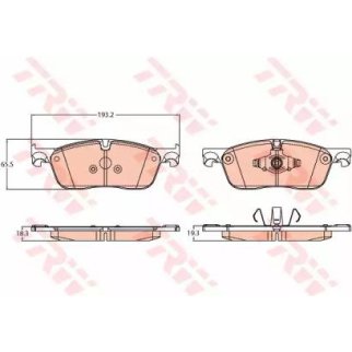 Колодки тормозные передние к-кт TRW GDB2100 фото