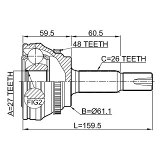 ШРУС внешний TOYOTA CAMRY/HYBRID ACV51/ASV50/AVV50/GSV50 2011- 0110-ASV50A48 фото 2