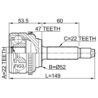 1110007A47_ШРУС наружный к-кт! ABS Chevrolet Aveo T250 1.4 08> фото 2