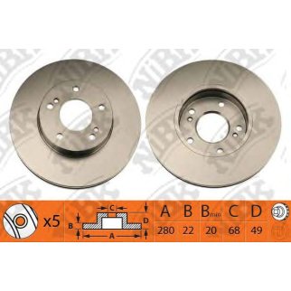 RN1036-NIBK_диск тормозной передний! Nissan Maxima all 88-00 фото