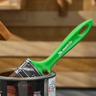 Кисть флейцевая "РАБОТЫ ПО ДЕРЕВУ"  70*12 мм MATRIX фото 1