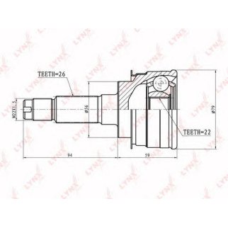 ШРУС наружный LYNXauto CO5110 фото