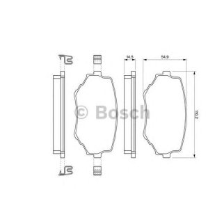 Колодки тормозные передние к-кт BOSCH 0 986 424 669 фото