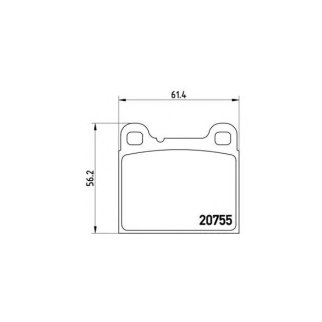 Колодки тормозные задние к-кт Brembo P 86 002 фото