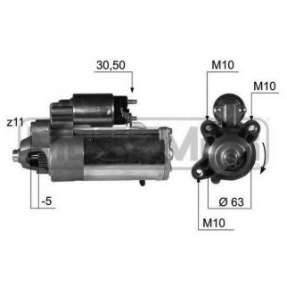 220375_стартер! 12V 2.2KW 11T Ford Focus/C-Max/Mondeo, Volvo S40/S80 2.0 TDCi 07-12 фото