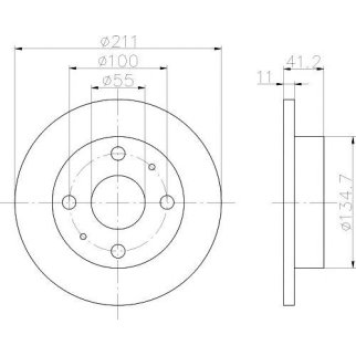 Диск тормозной передний вентилируемый MINTEX MDC1471 фото