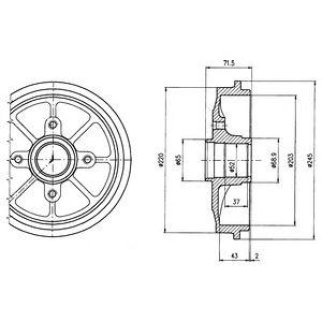 Барабан тормозной DELPHI BF484 фото