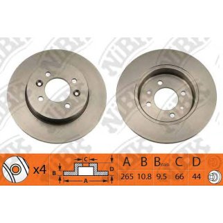 Диск тормозной задний для Renault 7701205844 фото