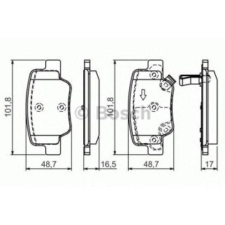 Колодки тормозные задние дисковые к-кт BOSCH 0 986 494 404 фото