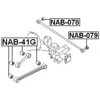 Сайлентблок задней подвески FEBEST NAB-41G фото 2 Сайлентблок задней подвески FEBEST NAB-41G фото 2