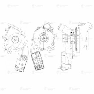 Турбокомпрессор для а/м Land Rover Discovery (09-) 3.0D (306DT) (тип GTB1749VK) (левый) (LAT 1003) фото 4