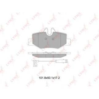 Колодки тормозные задние дисковые к-кт LYNXauto BD-5353 фото