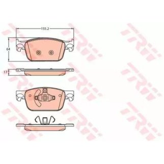 Колодки тормозные передние к-кт TRW GDB2127 фото