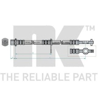 Шланг тормозной TOYOTA AVENSIS 97-03 пер.лев. фото