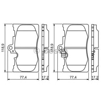 Колодки тормозные передние к-кт BOSCH 0 986 494 252 фото