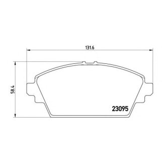 Колодки тормозные передние к-кт brembo P 56 044 фото